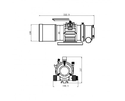 TS Optics Apochromatic refractor AP 76/342 EDPH Flatfield OTA