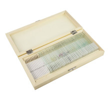 Omegon Prepared slide set, 40 slides in a wooden box