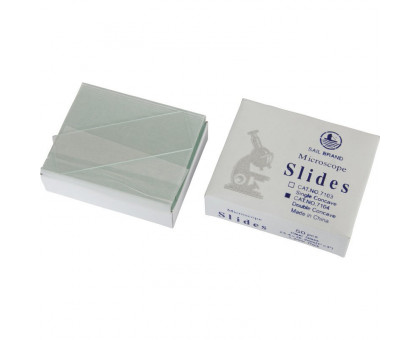 Omegon microscope slides with 2 wells, pack of 50