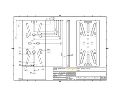 Omegon universal mounting plate Losmandy style (short)