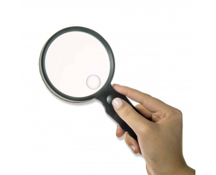MagniView™ 2x Power 3.5″ Acrylic Lens Compact and Lightweight Hand-Held Magnifiers with Spot Lens