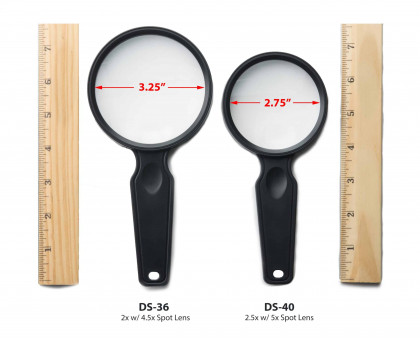MagniView™ 2x Power 3.5″ Acrylic Lens Compact and Lightweight Hand-Held Magnifiers with Spot Lens