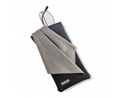 Eyeglass Pouch with Built-in Microfiber Cloth