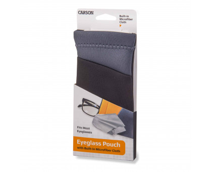 Eyeglass Pouch with Built-in Microfiber Cloth