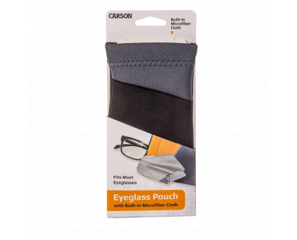 Eyeglass Pouch with Built-in Microfiber Cloth