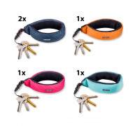 Floating Wrist Strap Assorted Pack, 2x Graphite, 1x Coral, 1x Crimson, 1x Seafoam