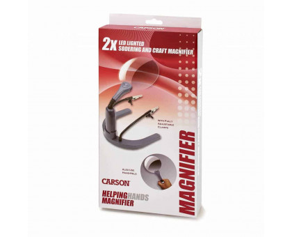 HelpingHands™ 2x Power 4.3″ LED Magnifier Stand and Hands-Free Magnifier Station with Fully Adjustable Clamps