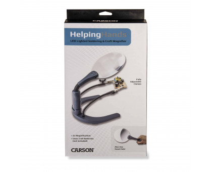 HelpingHands™ 2x Power 4.3″ LED Magnifier Stand and Hands-Free Magnifier Station with Fully Adjustable Clamps
