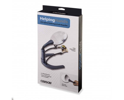 HelpingHands™ 2x Power 4.3″ LED Magnifier Stand and Hands-Free Magnifier Station with Fully Adjustable Clamps