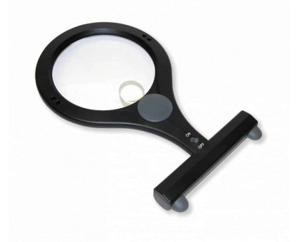 LumiCraft™ LED Lighted Hands-Free 2x Magnifier with 4x Spot Lens & Neck Cord