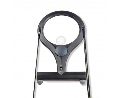 LumiCraft™ LED Lighted Hands-Free 2x Magnifier with 4x Spot Lens & Neck Cord