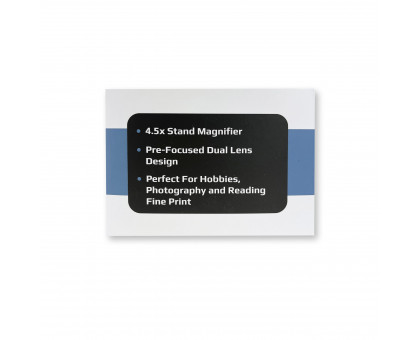 LumiLoupe™ 4.5X Power 2.65″ Pre-Focused Stand Magnifier