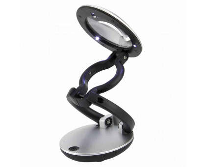 DeskBrite ™ Mini 3X Мощность 2,25 "Светодиодная Лупа со светодиодной подсветкой и настольная лампа
