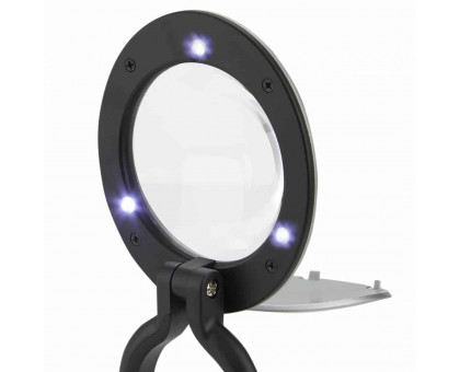 DeskBrite ™ Mini 3X Мощность 2,25 "Светодиодная Лупа со светодиодной подсветкой и настольная лампа