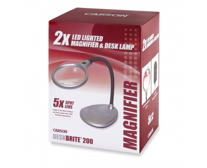 DeskBrite ™ 200 Светодиодная подсветка 2x Мощность 4 "Лупа и Настольная лампа