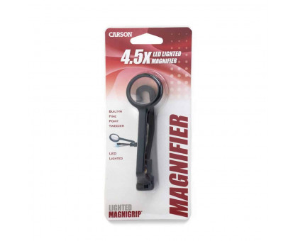 Освітлена лупа MagniGrip™ 4.5 x Power 1.1 " зі світлодіодним підсвічуванням з прецизійним пінцетом