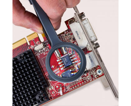 Освітлена лупа MagniGrip™ 4.5 x Power 1.1 " зі світлодіодним підсвічуванням з прецизійним пінцетом