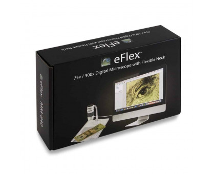 eFlex™ 75x - 300x ефективне збільшення Світлодіодний USB-цифровий мікроскоп зі світлодіодним підсвічуванням з гнучкою підставкою і підставою