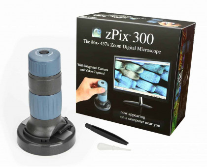 Цифровий мікроскоп zPix™ 300 86X-457X USB з вбудованою камерою і відеозахопленням