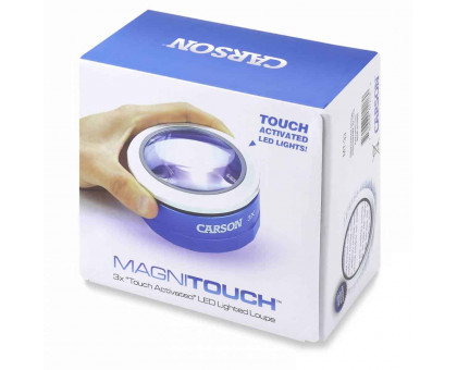MagniTouch™ 3x Потужність 2,75 " сенсорна Світлодіодна підставка з підсвічуванням Лупа-лупа з Фокусируемой скляною лінзою