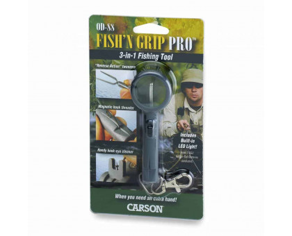 Fish'n Grip Pro ™ 4,5 x Світлодіодна Лупа з підсвічуванням, пінцет зворотної дії, Очищувач магнітних гачків