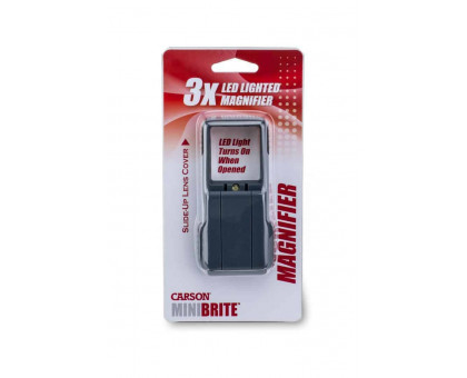 MiniBrite ™ 3-кратне світлодіодне підсвічування висувна Лупа з захисним рукавом