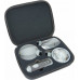 Remov-A-Lens™ 3-in-1 LED Lighted Hand-Held Magnifier Set with 3 Interchangeable Magnifying Glass Lenses with 2X, 2X, and 3.5X Power