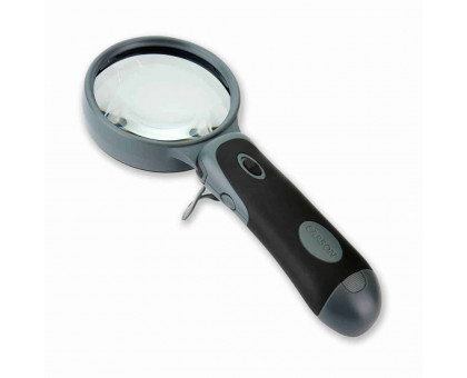 Remov-A-Lens™ 3-in-1 LED Lighted Hand-Held Magnifier Set with 3 Interchangeable Magnifying Glass Lenses with 2X, 2X, and 3.5X Power