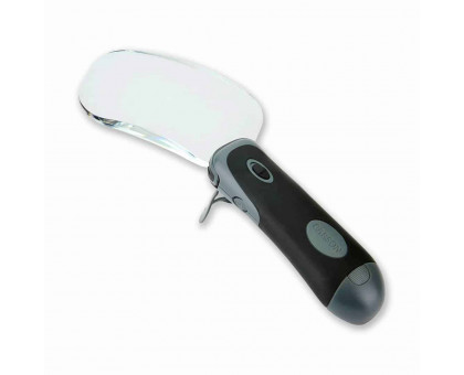 Remov-A-Lens™ 3-in-1 LED Lighted Hand-Held Magnifier Set with 3 Interchangeable Magnifying Glass Lenses with 2X, 2X, and 3.5X Power