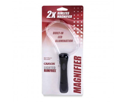 Світлодіодне підсвічування RimFree ™ 2x Потужність 4,7 "x 2,7" акрилові прямокутні лупи без оправи з м'яким чохлом