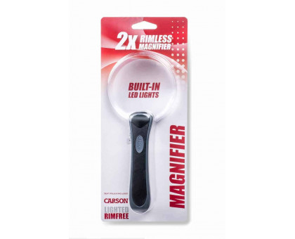 Світлодіодне підсвічування RimFree ™ 2x потужність 3,5 " акрилові круглі лупи без оправи з м'яким чохлом