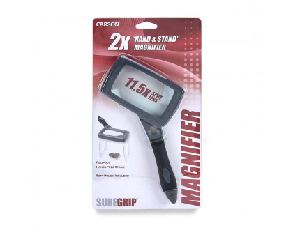 Серія SureGrip ™ Ручна або вільна від рук прямокутна лупа 2x потужності