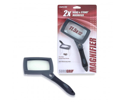 Серія SureGrip ™ Ручна або вільна від рук прямокутна лупа 2x потужності