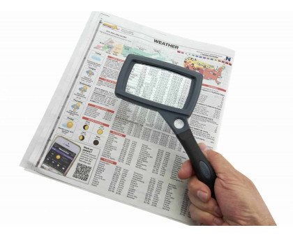 Серія SureGrip ™ Ручна або вільна від рук прямокутна лупа 2x потужності