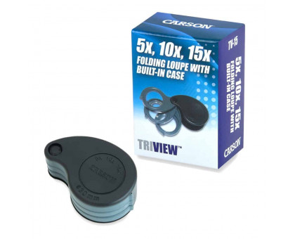 Складні лупи TriView™ 5x/10x/15x з вбудованим футляром