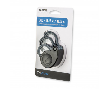 TriView™ 3x / 5,5 x / 8,5 x складні лупи з вбудованим чохлом
