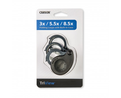 TriView™ 3x / 5,5 x / 8,5 x складні лупи з вбудованим чохлом